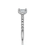 Pierścionek z diamentem szlif szmaragdowy białe złoto SBPZ_061